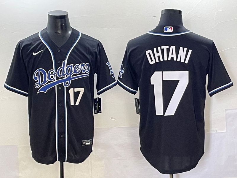 Men 2025 Los Angeles Dodgers #17 Ohtani Black Three generations Fashion Nike MLB Jersey style 70418